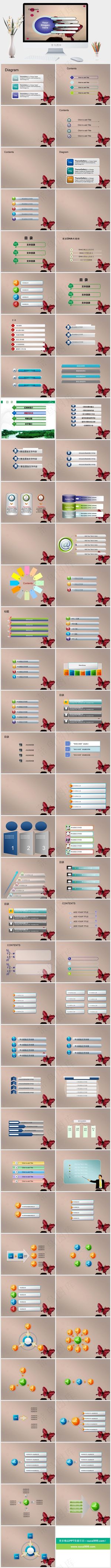 商务ppt模板橘色橙色营销PPT模板预览图